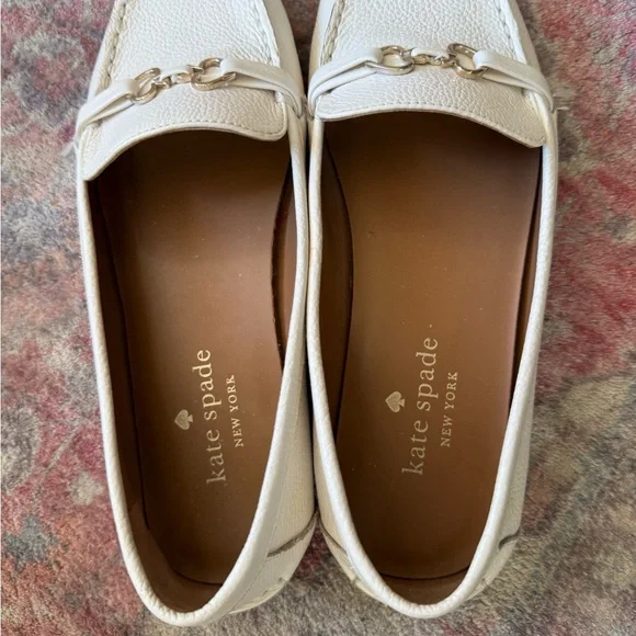 Kate Spade Bernice driving Loafers moccasin white size 8 - Picture 5 of 11
